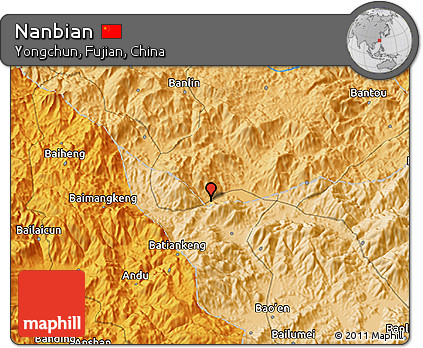 Political 3D Map of Nanbian