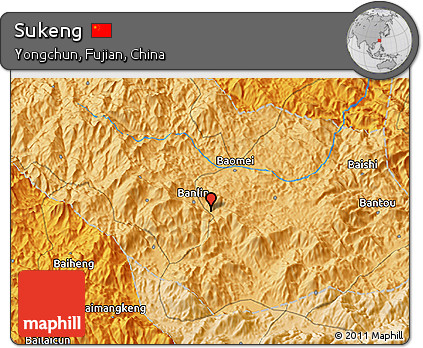 Political 3D Map of Sukeng