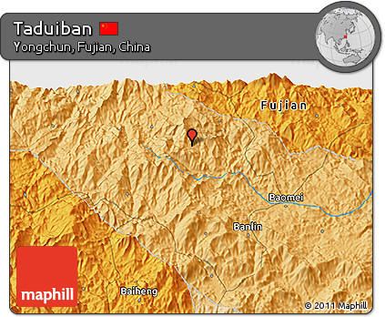 Political 3D Map of Taduiban