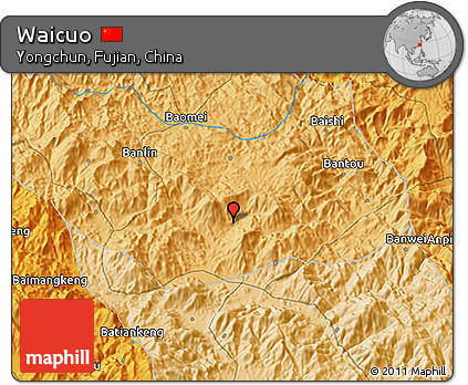 Political 3D Map of Waicuo