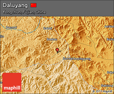 Political 3D Map of Daluyang