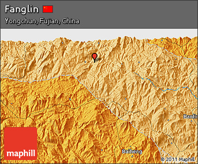 Political 3D Map of Fanglin