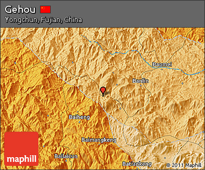 Political 3D Map of Gehou