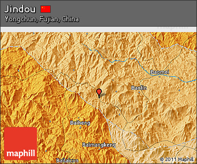 Political 3D Map of Jindou