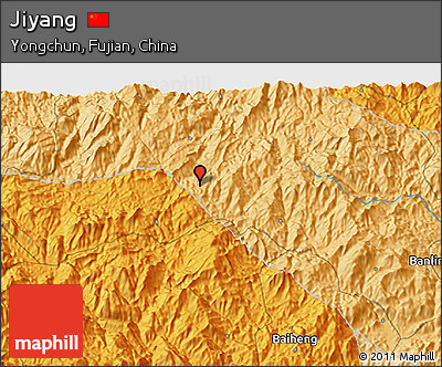 Political 3D Map of Jiyang