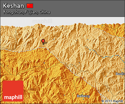 Political 3D Map of Keshan