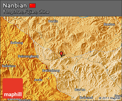 Political 3D Map of Nanbian