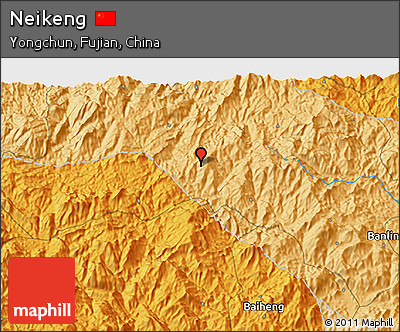 Political 3D Map of Neikeng