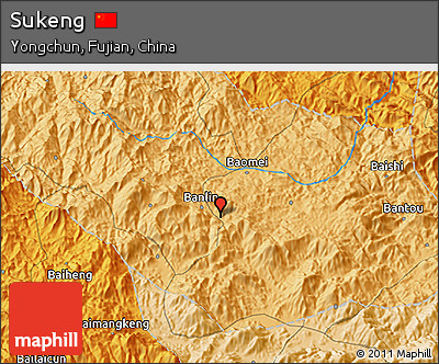 Political 3D Map of Sukeng