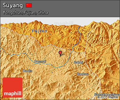 Political 3D Map of Suyang