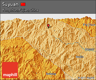 Political 3D Map of Suyuan