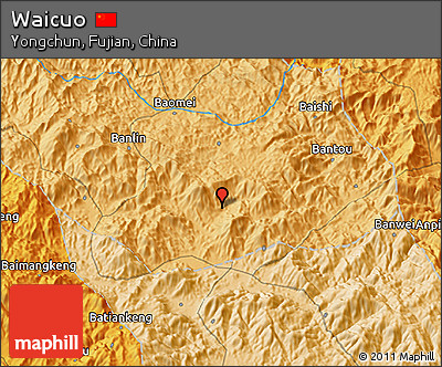 Political 3D Map of Waicuo