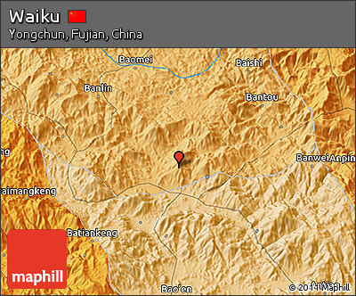 Political 3D Map of Waiku