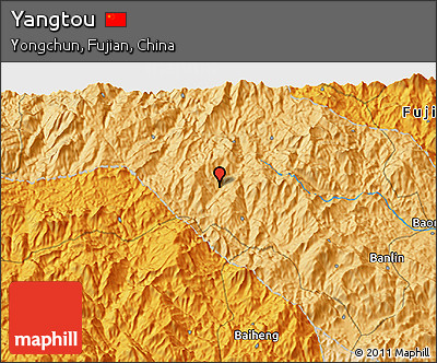 Political 3D Map of Yangtou