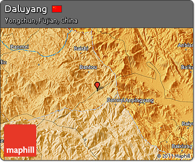Political 3D Map of Daluyang