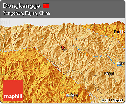 Political 3D Map of Dongkengge