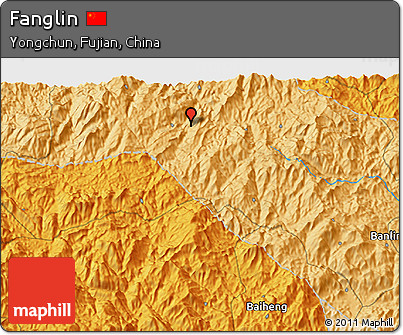 Political 3D Map of Fanglin