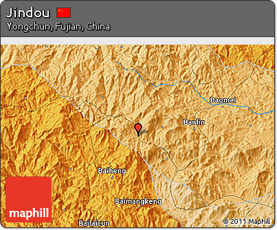Political 3D Map of Jindou