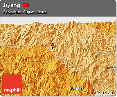 Political 3D Map of Jiyang
