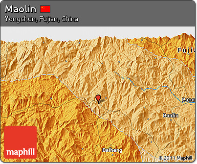 Political 3D Map of Maolin