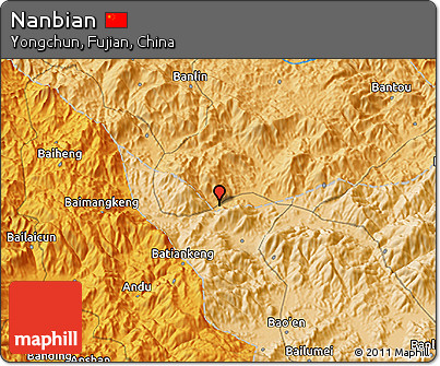 Political 3D Map of Nanbian