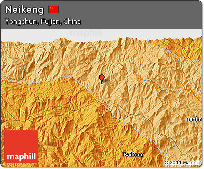 Political 3D Map of Neikeng