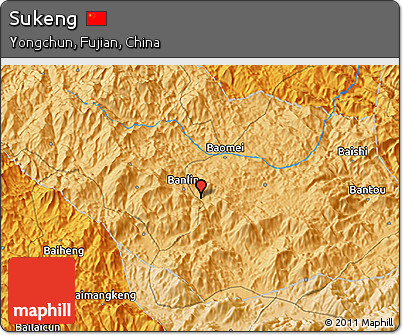 Political 3D Map of Sukeng