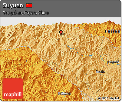 Political 3D Map of Suyuan
