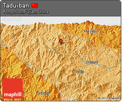 Political 3D Map of Taduiban