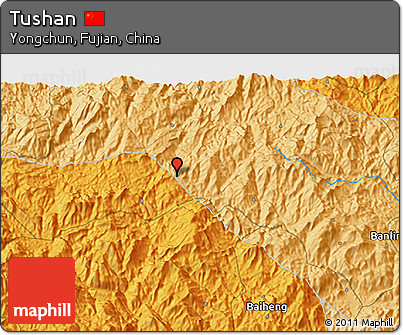Political 3D Map of Tushan