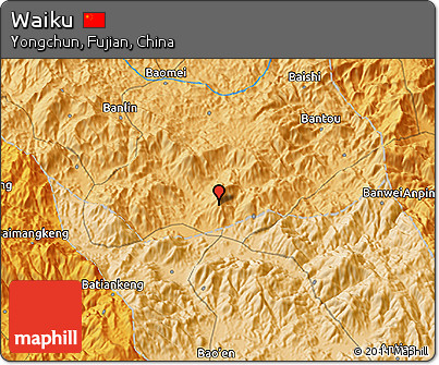 Political 3D Map of Waiku