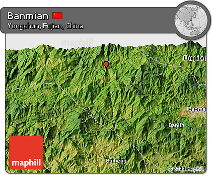 Satellite 3D Map of Banmian