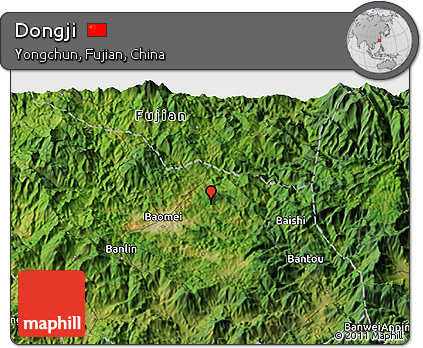 Satellite 3D Map of Dongji