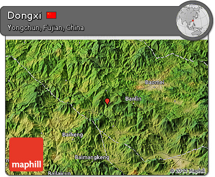 Satellite 3D Map of Dongxi