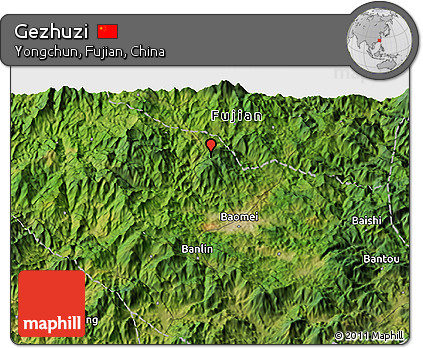 Satellite 3D Map of Gezhuzi
