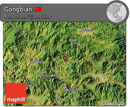 Satellite 3D Map of Gongbian