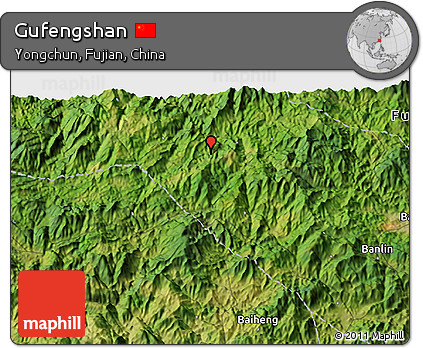 Satellite 3D Map of Gufengshan