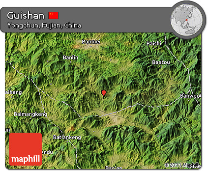 Satellite 3D Map of Guishan