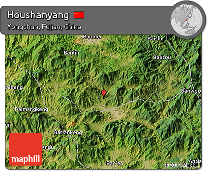Satellite 3D Map of Houshanyang