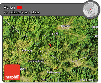 Satellite 3D Map of Huku