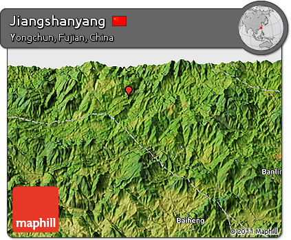Satellite 3D Map of Jiangshanyang