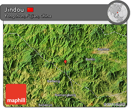 Satellite 3D Map of Jindou