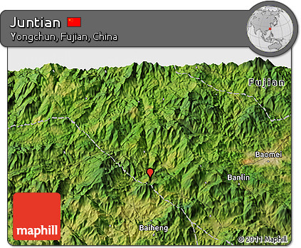 Satellite 3D Map of Juntian