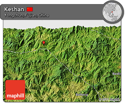 Satellite 3D Map of Keshan