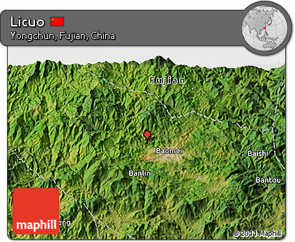 Satellite 3D Map of Licuo