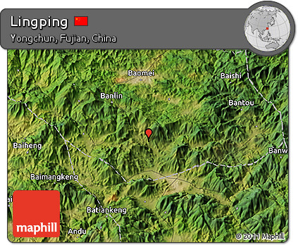 Satellite 3D Map of Lingping
