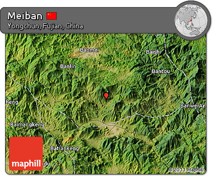 Satellite 3D Map of Meiban