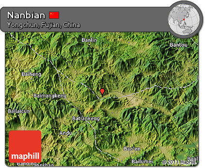 Satellite 3D Map of Nanbian