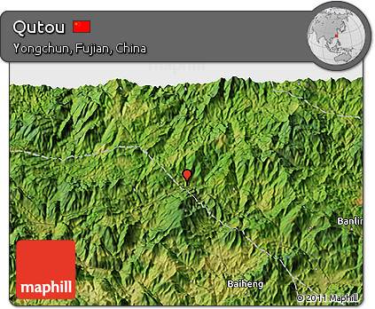 Satellite 3D Map of Qutou