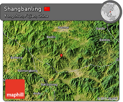 Satellite 3D Map of Shangbanling
